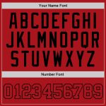 Personalized Red Red-Black Authentic Throwback Basketball Jersey Team Custom Name and Number