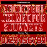 Personalized Red Red-Black Flame Round Neck Sublimation Basketball Suit Jersey Team Custom Name and Number