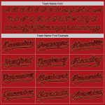 Personalized Red Red Black-Old Gold Authentic Baseball Jersey Team Custom Name and Number
