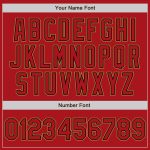 Personalized Red Red Black-Old Gold Authentic Baseball Jersey Team Custom Name and Number