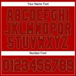 Personalized Red Red Black-Old Gold Performance Vapor Golf Polo Shirt Team Custom Name and Number