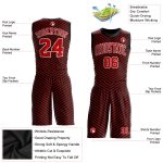 Personalized Red Red-Black Round Neck Sublimation Basketball Suit Jersey Team Custom Name and Number