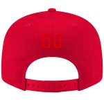 Personalized Red Red-Black Stitched Adjustable Snapback Hat Team Custom Name and Number