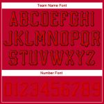 Personalized Red Red-Black Stitched Adjustable Snapback Hat Team Custom Name and Number
