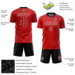 Personalized Red Red-Black Sublimation Soccer Uniform Jersey Team Custom Name and Number