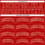 Personalized Red Red-Cream Authentic Throwback Basketball Jersey Team Custom Name and Number