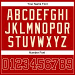 Personalized Red Red-Cream Authentic Throwback Basketball Jersey Team Custom Name and Number