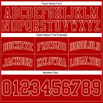 Personalized Red Red-Cream Authentic Throwback Basketball Shorts Team Custom Name and Number