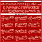 Personalized Red Red-Cream Performance Vapor Golf Polo Shirt Team Custom Name and Number