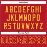 Personalized Red Red-Gold Mesh Authentic Football Jersey Team Custom Name and Number