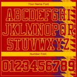 Personalized Red Red-Gold Round Neck Sublimation Basketball Suit Jersey Team Custom Name and Number