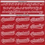 Personalized Red Red-Gray Authentic Baseball Jersey Team Custom Name and Number