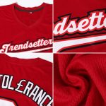 Personalized Red Red-Green Authentic Baseball Jersey Team Custom Name and Number