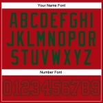 Personalized Red Red-Green Authentic Baseball Jersey Team Custom Name and Number