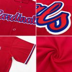 Personalized Red Red-Navy Authentic Baseball Jersey