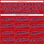 Personalized Red Red-Navy Authentic Baseball Jersey