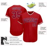 Personalized Red Red-Navy Authentic Baseball Jersey Team Custom Name and Number