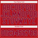 Personalized Red Red-Navy Authentic Baseball Jersey Team Custom Name and Number