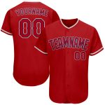 Personalized Red Red-Navy Authentic Baseball Jersey Team Custom Name and Number