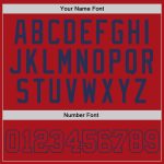 Personalized Red Red-Navy Authentic Throwback Basketball Jersey Team Custom Name and Number