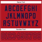 Personalized Red Red-Navy Mesh Authentic Football Jersey Team Custom Name and Number