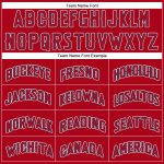 Personalized Red Red-Navy Performance T-Shirt Team Custom Name and Number
