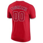 Personalized Red Red-Navy Performance T-Shirt Team Custom Name and Number