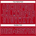 Personalized Red Red-Navy Performance T-Shirt Team Custom Name and Number