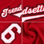 Personalized Red Red-Old Gold Authentic Baseball Jersey Team Custom Name and Number