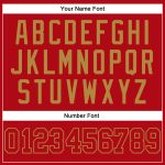 Personalized Red Red-Old Gold Authentic Baseball Jersey Team Custom Name and Number