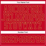 Personalized Red Red-Old Gold Authentic Throwback Basketball Jersey Team Custom Name and Number