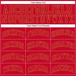 Personalized Red Red-Old Gold Authentic Throwback Basketball Jersey Team Custom Name and Number