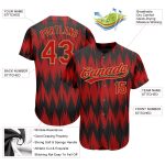Personalized Red Red Old Gold-Black 3D Pattern Design Authentic Baseball Jersey Team Custom Name and Number