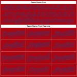 Personalized Red Red-Royal Authentic Baseball Jersey Team Custom Name and Number