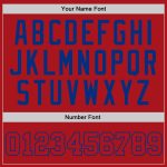 Personalized Red Red-Royal Authentic Throwback Basketball Jersey Team Custom Name and Number
