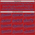 Personalized Red Red Royal-Gray Two-Button Unisex Softball Jersey Team Custom Name and Number