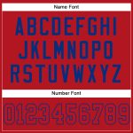Personalized Red Red-Royal Mesh Authentic Football Jersey Team Custom Name and Number