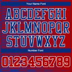 Personalized Red Red-Royal Round Neck Sublimation Basketball Suit Jersey Team Custom Name and Number
