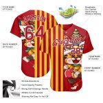 Personalized Red Red-White 3D Pattern Design Cute Tiger Authentic Baseball Jersey Team Custom Name and Number