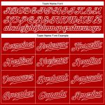 Personalized Red Red-White Authentic Sleeveless Baseball Jersey Team Custom Name and Number