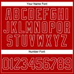 Personalized Red Red-White Authentic Sleeveless Baseball Jersey Team Custom Name and Number