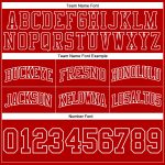 Personalized Red Red-White Authentic Throwback Basketball Shorts Team Custom Name and Number
