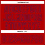 Personalized Red Royal 3D Pattern Design Side Stripes Authentic Baseball Jersey Team Custom Name and Number