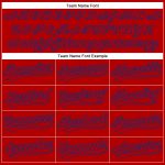 Personalized Red Royal 3D Pattern Design Side Stripes Authentic Baseball Jersey Team Custom Name and Number