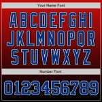 Personalized Red Royal-Black Authentic Fade Fashion Baseball Jersey Team Custom Name and Number