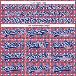 Personalized Red Royal-White 3D American Flag Authentic Baseball Jersey