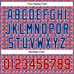 Personalized Red Royal-White 3D American Flag Authentic Baseball Jersey
