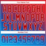 Personalized Red Royal-White 3D American Flag Fashion Authentic Baseball Jersey Team Custom Name and Number