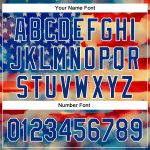 Personalized Red Royal-White 3D American Flag Patriotic Authentic Baseball Jersey