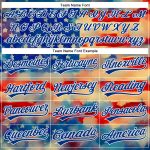 Personalized Red Royal-White 3D American Flag Patriotic Authentic Baseball Jersey